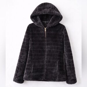 Italian Faux Fur Hooded Coat